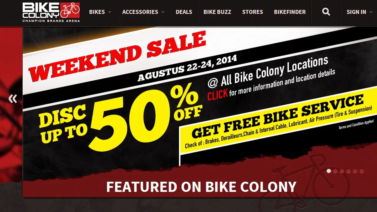 Diskon Beli Aksesoris Sepeda Hingga Separuh Harga di Bike Colony
