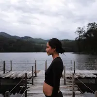 Baby Bump Faradina Mufti Istri Dimas Djay (Instagram/faradinamufti)