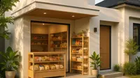 Model Warung Sembako Kekinian di Rumah (created by AI)