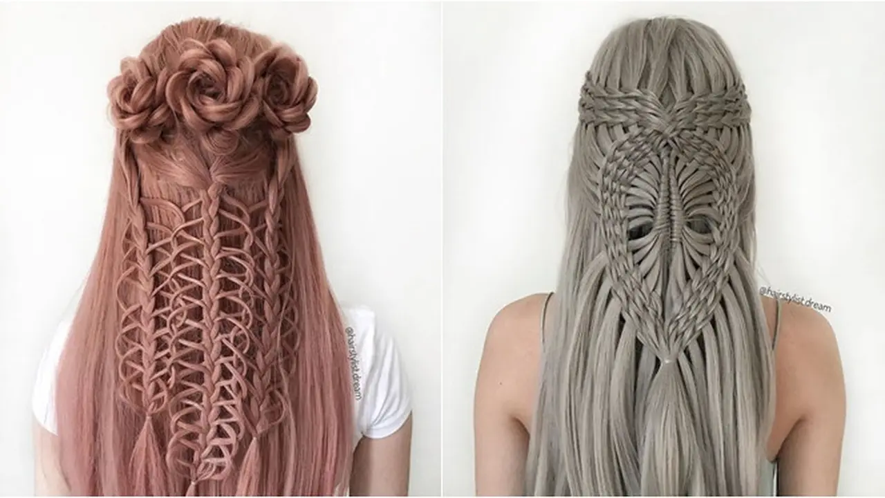 Gadis Ini Membuat Gaya Rambut yang Super Rumit, 6 Hasilnya Bikin Kagum