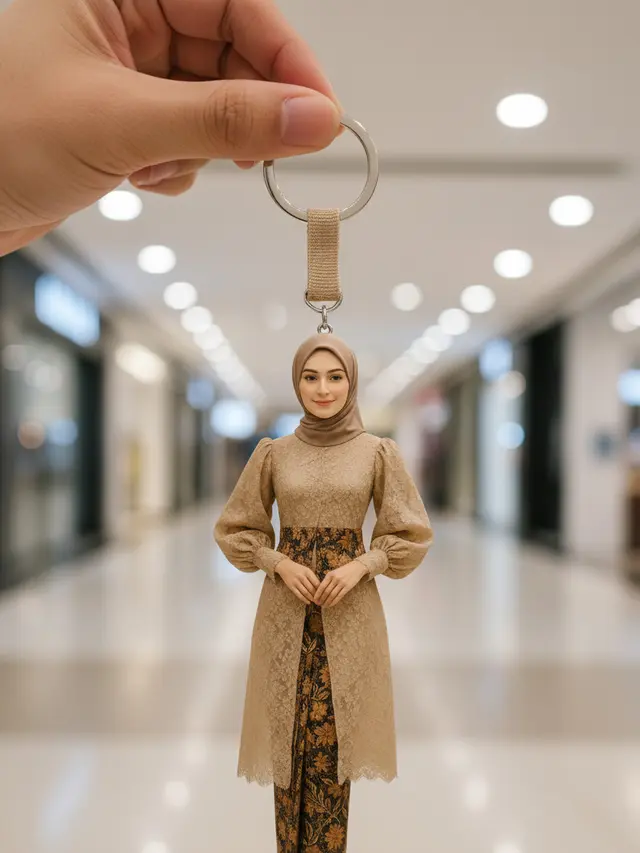 Miniatur Gantungan Kunci Gemini AI