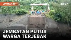 Akibat Banjir Lumajang, Jembatan Putus Banyak Warga yang Terjebak