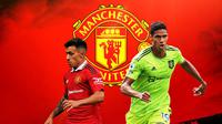 Manchester United - Raphael Varane dan Lisandro Martinez (Bola.com/Adreanus Titus)
