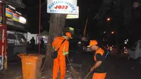 Ratusan Penyapu Jalanan Dikerahkan Saat Takbiran di Bekasi