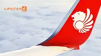Banner Singa Merah Lion Air (Liputan6.com/Triyasni)