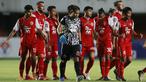 Pemain Persija Jakarta merayakan kemenangan usai mengalahkan Persib Bandung pada laga final Piala Menpora 2021 di Stadion Maguwoharjo, Sleman, Kamis (22/4/2021). Persija menang dengan skor 2-0. (Bola.com/M Iqbal Ichsan)