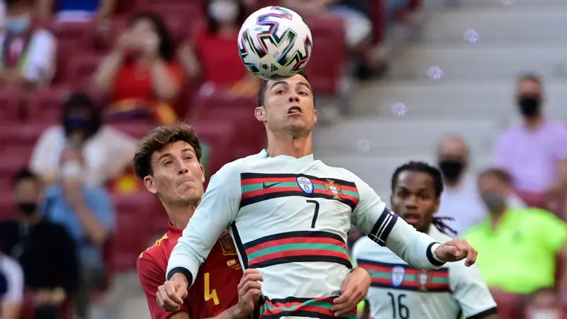 Foto Piala Eropa: Skor Kacamata, Duel Imbang Spanyol dan Portugal dalam Uji Coba Pertandingan Menjelang Euro 2020