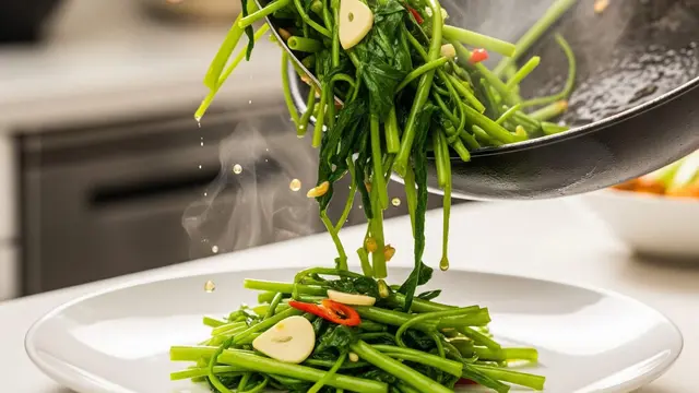 Tips Menumis Kangkung Tetap Hijau