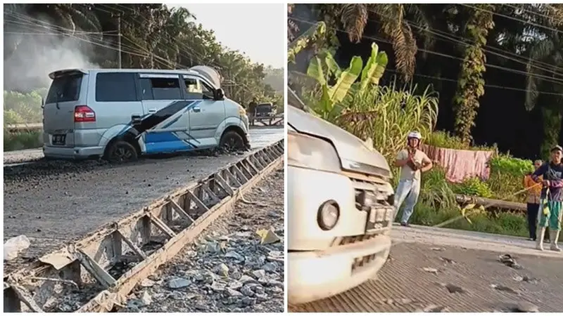 Viral Mobil Terjebak di Jalan Cor Masih Basah, Tak Ada yang Membantu - Hot  Liputan6.com