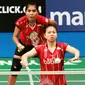 Ganda putri Indonesia Greysia Polii/Nitya Krishinda Maheswari lolos ke semifinal Indonesian Masters 2015, Jumat (4/12/2015). (Liputan6.com/Humas PP PBSI)