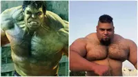 Tokoh pahlawan kartun Hulk memiliki tubuh sangat gempal dan berwarna hijau. Ada 'Hulk' dalam dunia nyata, tapi bukan berwarna hijau. (Sumber sajadgharibii via Instagram)