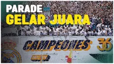 Berita Video, Real Madrid merayakan gelar juara Liga Spanyol yang ke-36 pada Minggu (12/5/2024)
