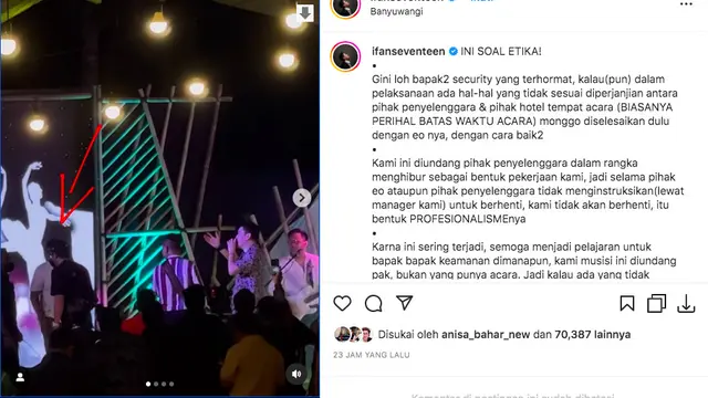 Ifan Seventeen Tak Terima Penampilannya Diberhentikan Paksa oleh Security: Ini Soal Etika