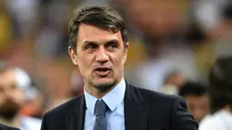 Dalam rilis resminya, I Rossoneri mengkonfirmasi bahwa Direktur Teknik Klub, Paolo Maldini, telah tertular virus corona. (AFP/Fayez Nureldine)