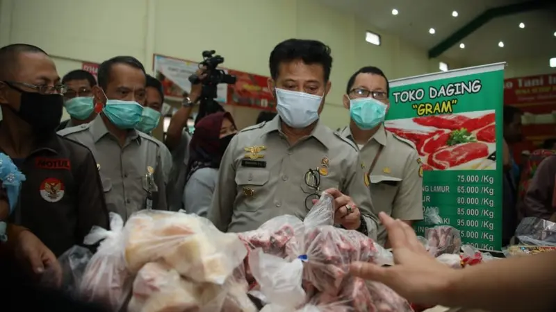 Menteri Pertanian (Mentan) Syahrul Yasin Limpo pastikan stok pangan bahan pokok yang dimiliki hingga saat ini masih dalam jumlah aman hingga menjelang Lebaran. (Dok Kementan)