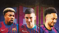 Barcelona - Adama Traore, Ferran Torres, Aubameyang (Bola.com/Lamya Dinata/Adreanus Titus)