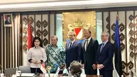 KADIN menandatangani kerja sama di bidang siber (IT), makanan dan minuman serta pariwisata dengan Estonia. (Foto: Liputan6.com/Natasha A)