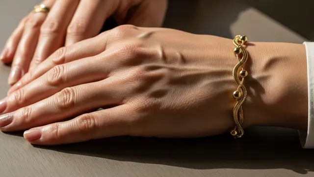 Gelang Emas Rantai Snake Lentur Mewah untuk Usia 50-an/Gemini AI