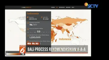 Bali Process Forum 2018 menghasilkan rekomendasi 3A (Acknowledge, Act, and Advance) untuk menghapus masalah perbudakan modern.