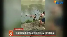 Warga yang menolong tidak dapat menyelamatkan nyawa ketiga bocah itu.