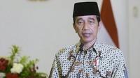 Presiden Joko Widodo (Jokowi) menyampaikan ucapan selamat kepada Nahdlatul Ulama (NU) di peringatan hari lahir (harlah) ke-95 salah satu ormas Islam terbesar di Indonesia tersebut pada Sabtu, 30 Januari 2021. (Biro Pers Sekretariat Presiden)