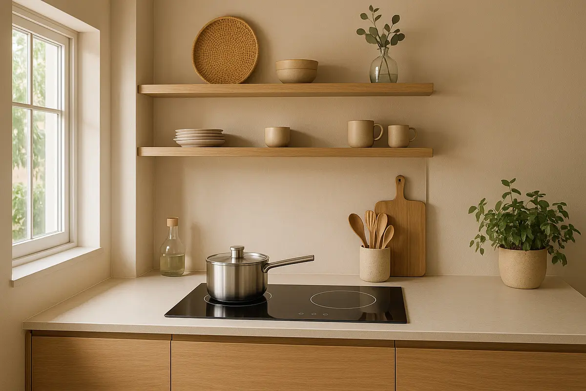 Gambar Dapur dengan Kompor Tanam Minimalis 2025