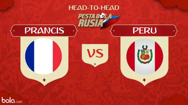 Prancis berpeluang memastikan diri lolos dari Grup C sekaligus menyingkirkan Peru dari Piala Dunia 2018. Syaratnya, Antoine Griezmann dan kawan-kawan harus menang atas Peru pada partai kedua Grup C Piala Dunia 2018