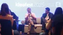 Chief Content Officer (CCO) Kapanlagi Youniverse (KLY), Wenseslaus Manggut saat berbicara di forum IdeaFest 2025 di Jakarta Internasional Convention Center (JICC), Minggu (2/11/2025). Setiap program dirancang untuk menstimulasi kolaborasi lintas disiplin dan memperkuat ekosistem kreatif nasional. (Liputan6.com/Helmi Fithriansyah)