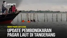 Menteri Kelautan dan Perikanan Sakti Wahyu Trenggono resmi memulai pembongkaran pagar laut ilegal di Kabupaten Tangerang, Banten. Langkah ini agar bisa membuka akses bagi nelayan untuk melaut.