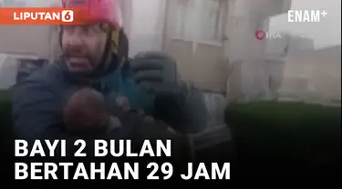 Takjub! Bayi 2 Bulan Bertahan Selama 29 Jam Dibawah Runtuhan Gedung Pasca Gempa Turki