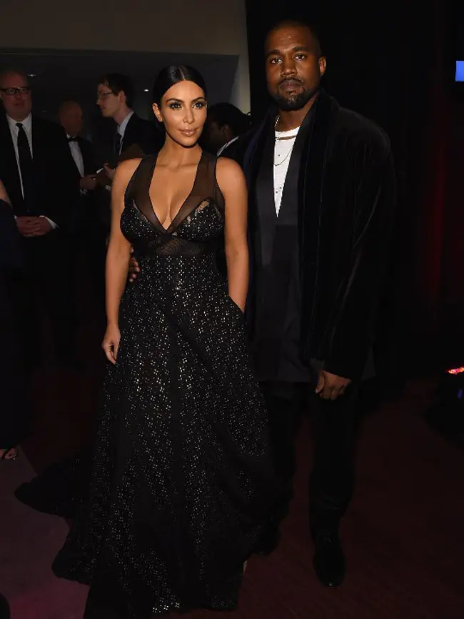 Kim Kardashian dan Kanye West. (AFP/Bintang.com)