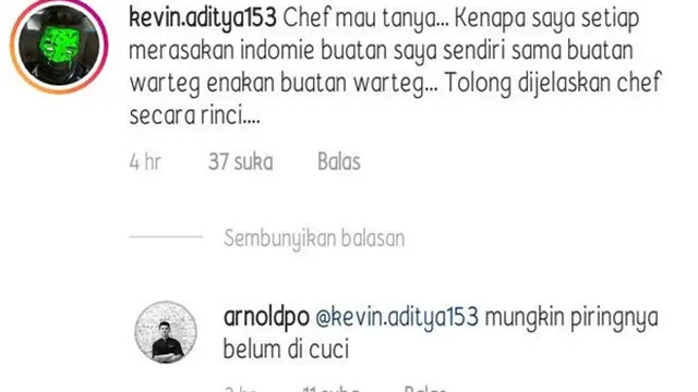 7 Komentar Kocak Chef Arnold Juri MasterChef Ini Bikin Warganet Ngakak