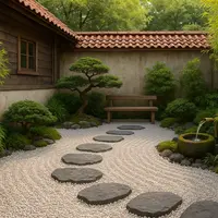 7 Model Taman Belakang Rumah Kampung Buat Santai Sehari-hari, Adem dan Bikin Betah (sumber:AI)