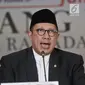 Menteri Agama Lukman Hakim Saiffudin (kiri) saat memberi keterangan hasil Sidang Isbat, Jakarta, Selasa (15/5). Pemerintah menetapkan awal Ramadan pada Kamis, 17 Mei 2018. (Merdeka.com/Iqbal Nugroho)