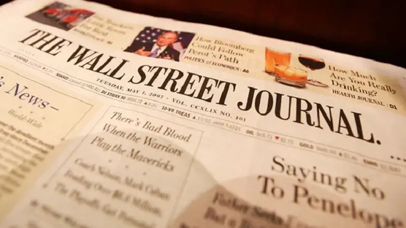 Surat kabar Wall Street Journal (foto: the guardian)