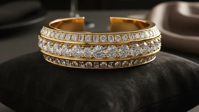 Model Gelang Emas Berlian Terbaru (Foto: Gemini AI)