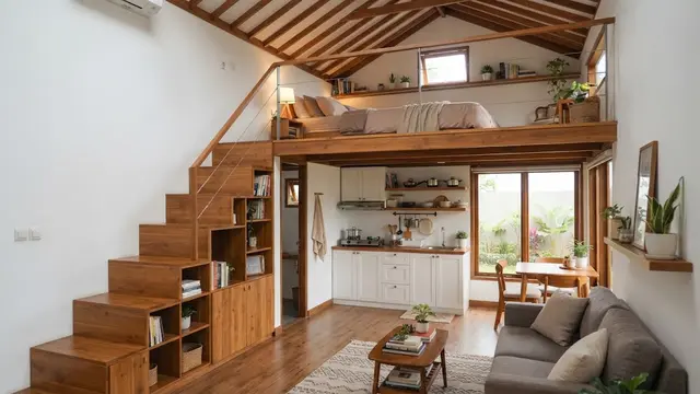 Rumah dengan Loteng sebagai Kamar Tidur