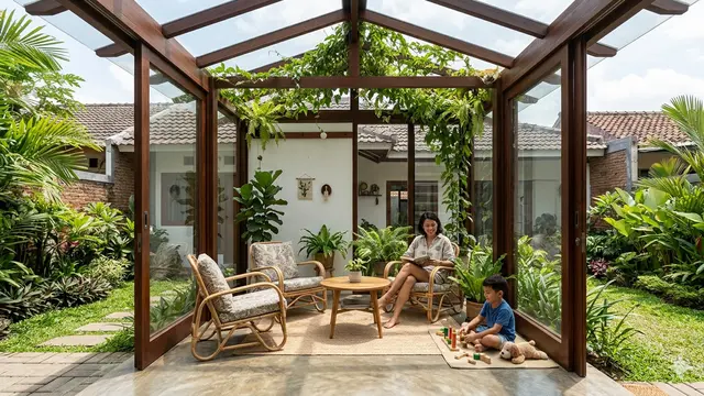 Rumah 1 Lantai Konsep Skylight