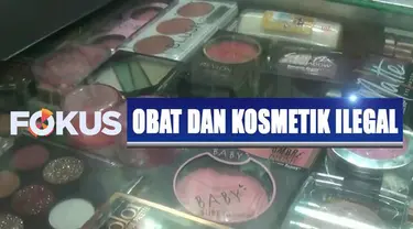 Sejumlah jenis dan merk obat dan kosmetik tanpa izin edar ditemukan dan langsung disita.