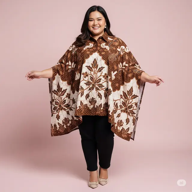 9 Model Kemeja Batik Wanita Gemuk yang Modis dan Nyaman