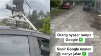 Momen sopir mobil Google Maps nyasar dan tanya arah jalan ke warga. (Sumber: TikTok/@sibodasjeje)