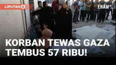 Jumlah korban tewas di Jalur Gaza kini mencapai 57.012 jiwa sejak konflik kembali pecah pada 7 Oktober 2023. Sementara lebih dari 134 ribu orang terluka, menurut data otoritas kesehatan Gaza per hari Rabu.