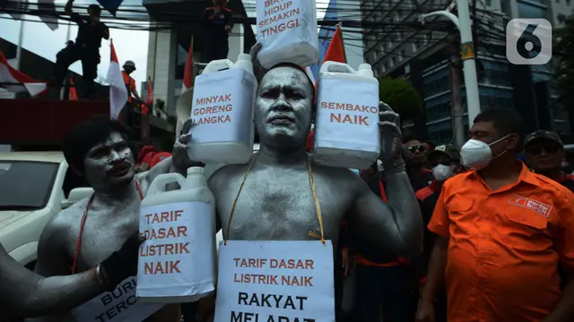 Unjuk Rasa Buruh Terkait Harga minyak Goreng