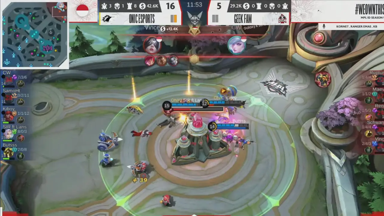 Hasil Pertandingan MPL ID S9 Geek Fam vs Onic Esports