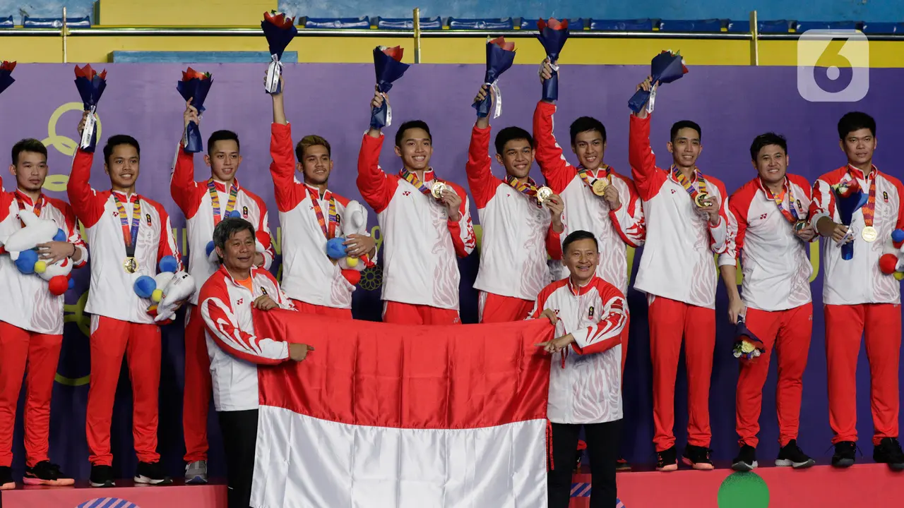 Tim Bulutangkis Beregu Putra Raih Medali Emas