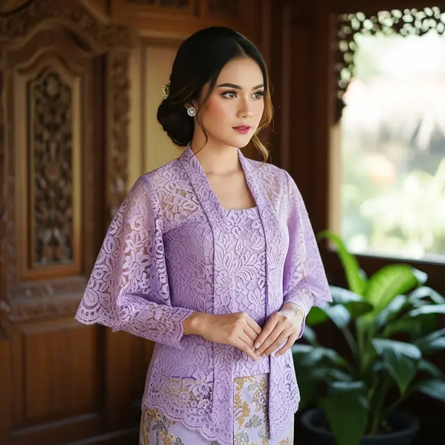 Model Kebaya Soft Ungu Terbaru 2026
