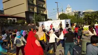 Suasana CFD di Bundaran HI pada awal tahun 2019. (Liputan6.com/Ady Anugrahadi)