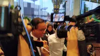 Calon Presiden nomor urut 1, Anies Baswedan tiba di Gedung DPP Partai NasDem di Nadem Tower, Jakarta Pusat. (Liputan6.com/Ady Anugrahadi).