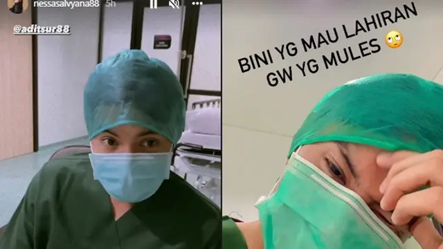 Dikaruniai Anak Laki-Laki Lagi, Ini 6 Momen Persalinan Istri Aditya Suryo