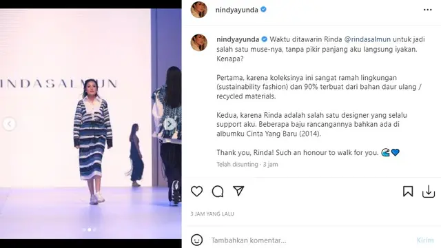 Nindy Ayunda (Foto: Instagram/@nindyayunda)